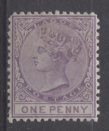 Lagos-SG-1-1d-Reddish-Lilac-amp-Dull-Purple-2nd-Ptg-Crown-CC-Perf-12-5-VF-80-OG