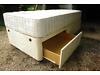 SINGLE 3FT DIVAN BED BASE & HEADBOARD WITH STORAGE DRAWERS UNDERNEATH, NO MATTRESS INCLUDED Shere, Guildford