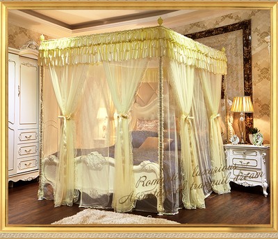 Curtains Ideas curtains for canopy bed frame : Luxury bed canopy curtain valance double layers stainless steel ...