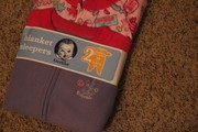 NWT-Toddler Girls Gerber 2 Pc Candy Blanket Sleeper Footed Winter Pajamas-3T