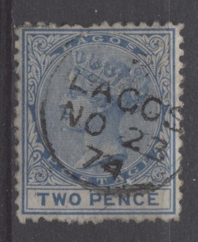 Lagos-SG-2-2d-Deep-Blue-2nd-Ptg-Crown-CC-Perf-12-5-Flaw-Near-034-T-034-VF-79-Used