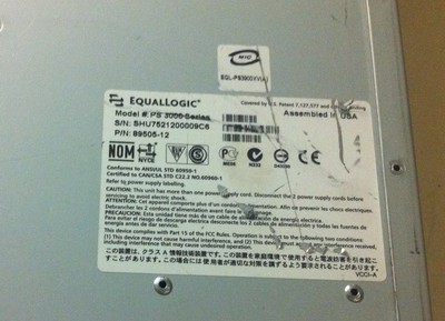 Dell EQUALLOGIC PS3900XV 16x 300GB 15k SAS PS3000 Dual CTRLRS Dual PSU
