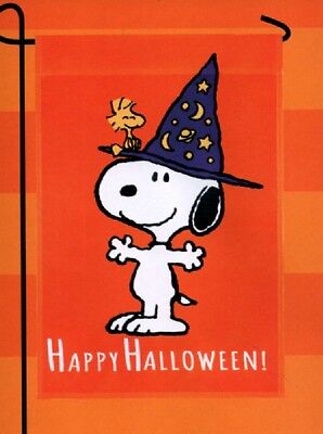 Garden Flag Snoopy Peanuts Happy Halloween Witch ...