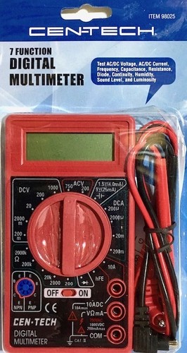 Cen-Tech 7 Function Digital Multimeter