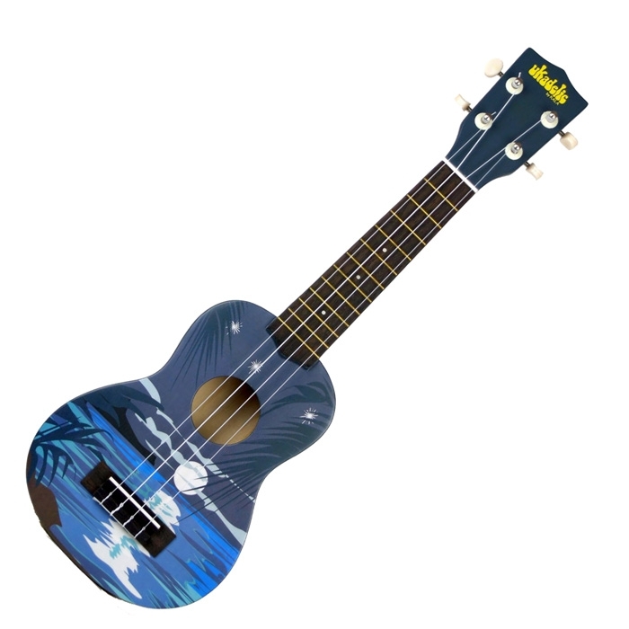 BRAND NEW KALA UKADELIC TROPICAL NIGHT SOPRANO UKULELE PRO SOUND GREAT