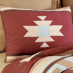 Southwestern Standard Sham Red Canyon Cabin Southwest Quilted Pillow Cover eBay