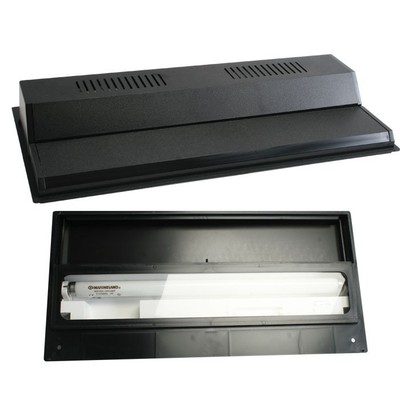 Perfecto Recessed Full Fluorescent Light Hood Black ...
