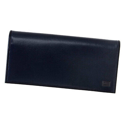Pre-owned Yoshida Bag Porter / Porter Plume Wallet 179-03870 Navy Japan In Blue