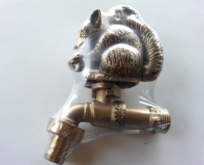 BRASS GARDEN TAP FAUCET SQUIRREL SPIGOT ANIMAL ...