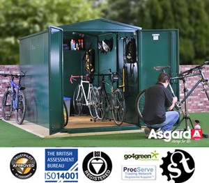  Bike Shed/ Secure Metal Bike Garage/ Storage for 8 Bikes/ Cycle Garage