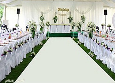 White Wedding Aisle Runner Ceremony Decoration Marriage ...