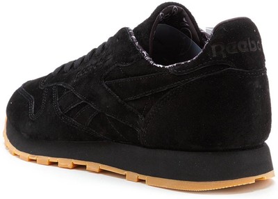 all black reebok classics suede