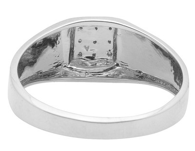 Pre-owned Jewelry Unlimited 10k White Gold Men's Real Diamond Matte Wedding Engagement Ring 0.05ct 9mm In I-j