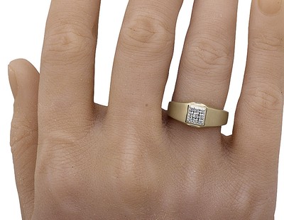 Pre-owned Jewelry Unlimited 10k Yellow Gold Men's Real Diamond Matte Wedding Engagement Ring 0.05ct 9mm