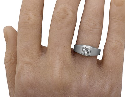 Pre-owned Jewelry Unlimited 10k White Gold Men's Real Diamond Matte Wedding Engagement Ring 0.05ct 9mm In I-j