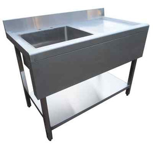 ... Catering Kitchen Stainless Steel Sink 1000mm with Valance Single Bowl