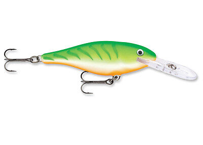 Color:Green Tiger UV:Rapala Shad Rap Bass, Muskie, Pike Striper Fishing Lure Sr07 2 3/4"