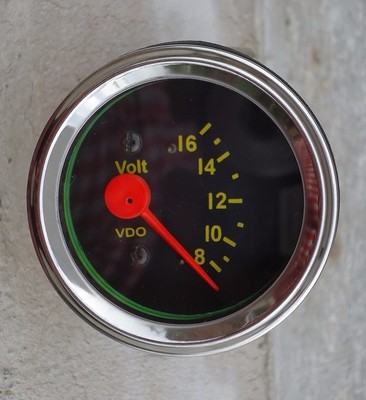 New Volt Gauge Voltmeter VDO type, 2-1/16