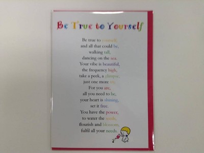 Be True To Yourself - Cute Motivational & Encouragement Greetings Card, 5x7inch