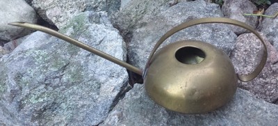 Vintage Brass Watering Can with Long Spout