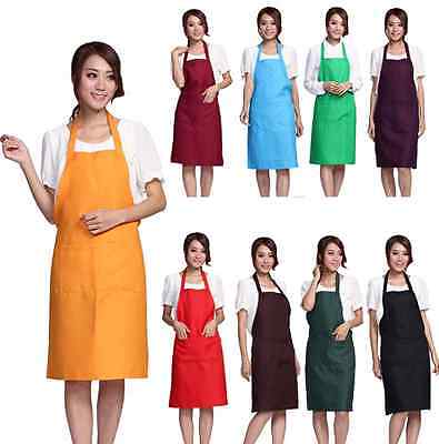 New Plain Apron with Front PocketS Cooking ...