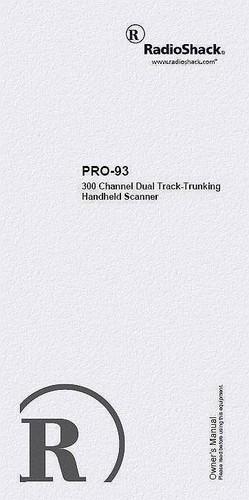 Radio Shack 12 250 Owners Manual