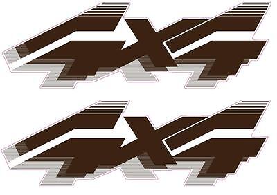 1992 - 1996 4x4 Decals for Ford F-Series F250 F350 Truck / Bronco Bedside Brown