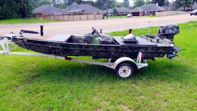 16' x 64" Monarch ALL WELD Aluminum Fishing boat ,40HP Nissan Motor & Trailer