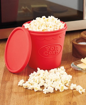 Microwave Popcorn Maker Popper  Red Bucket ...