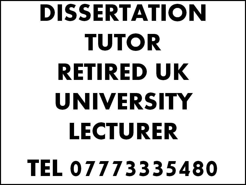 Dissertation tutors london