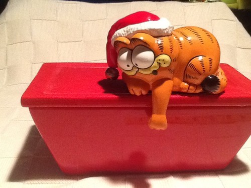 Vintage Enesco Garfield  Mantel Stocking Holder 1981