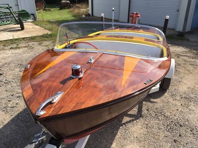 1956 Yellow Jacket Capri Wooden Boat