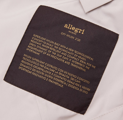 Pre-owned Allegri $895  Beige 'city Nylon' Lightweight Packable Trench Coat 48/m Jacket