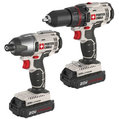 Porter-Cable PCCK604L2R 20V Cordless Lithium-Ion Drill Impact ...