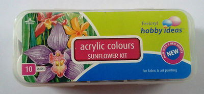 Pidilite Fevicryl Acrylic Colors 10 Color Set Assorted Colors 15MLx10 Color