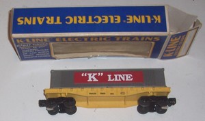  -Container-Flat-O-O-27-Trailer-Train-Car-with-OB-Was-Sold-by-Lionel