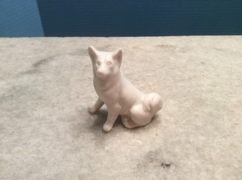 GERMANY PORCELAIN WHITE GERMAN SHEPHERD DOG FIGURINE ...
