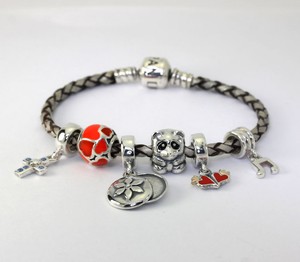 pandora cross charm silver Pandora  cancer  music sterling  silver breast panda cross charm bracelet