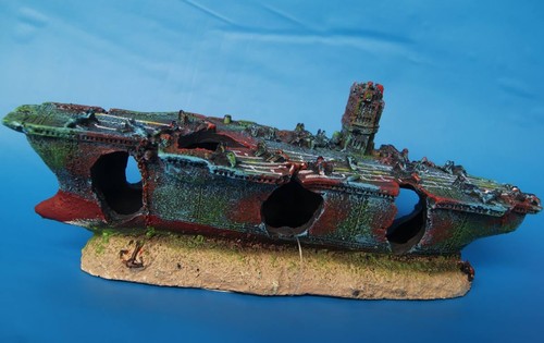 Aquarium Decoration Lost Aircraft Carrier For fish ...