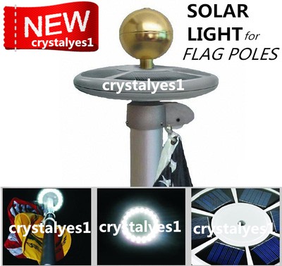 SunnyTech Upgraded Solar Flagpole Flag Pole Light ...