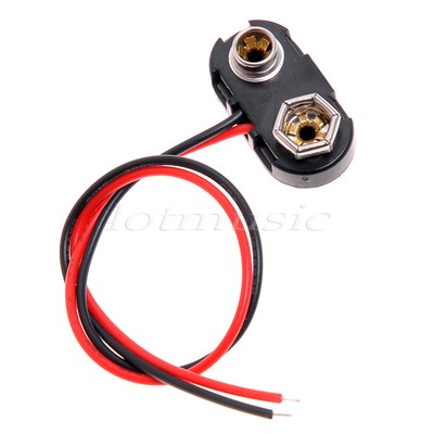 20pcs 9V Volt Clip on Type Battery Snap Connector Lead Wire Plastic 