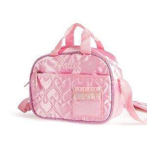 Bloch Accessory Ballet Dance Bag Satin Quilted Hearts Pattern