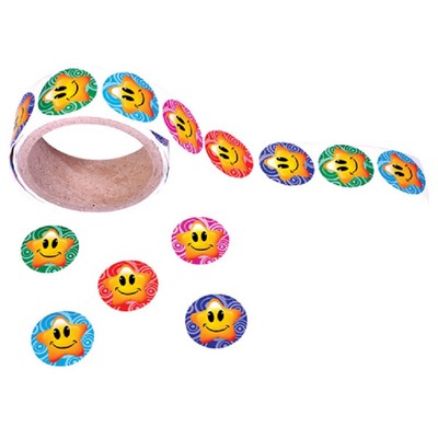 1 Roll ~ Smile Face Star STICKERS ...