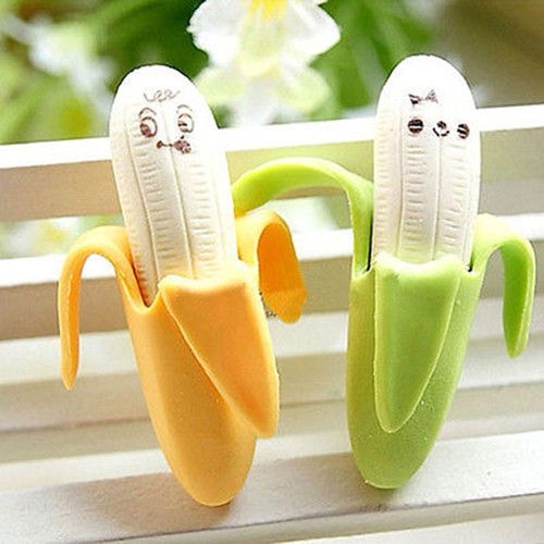 Fashion-2pcs-New-Banana-Style-Pencil-Eraser-Rubber-Stationery-Kid-Gift-Toy