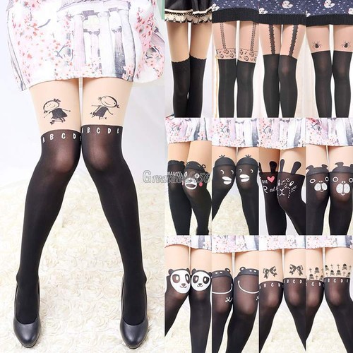 Sexy-women-Cute-Harajuku-Lolita-Pantyhose-Durable-tattoo-Tights-stockings-GT56