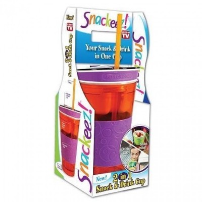 Snackeez Plastic 2 in 1 Snack & ...