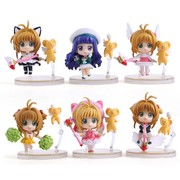 Cardcaptor Sakura 6pcs a Set Mini PVC Figure with Base #A NO Box