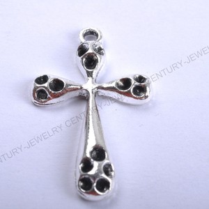 Charms pendants Pendants 33X25MM lots Shipping 2pcs and Cross cross Silver  Free Tibetan charms
