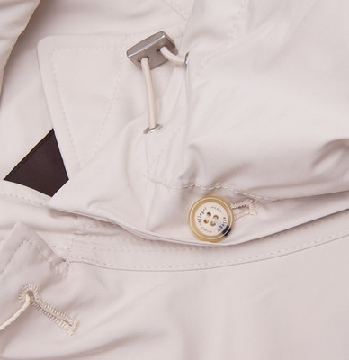 Pre-owned Allegri $895  Beige 'city Nylon' Lightweight Packable Trench Coat 48/m Jacket