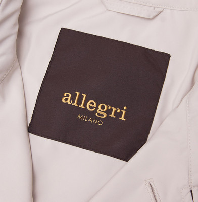 Pre-owned Allegri $895  Beige 'city Nylon' Lightweight Packable Trench Coat 48/m Jacket